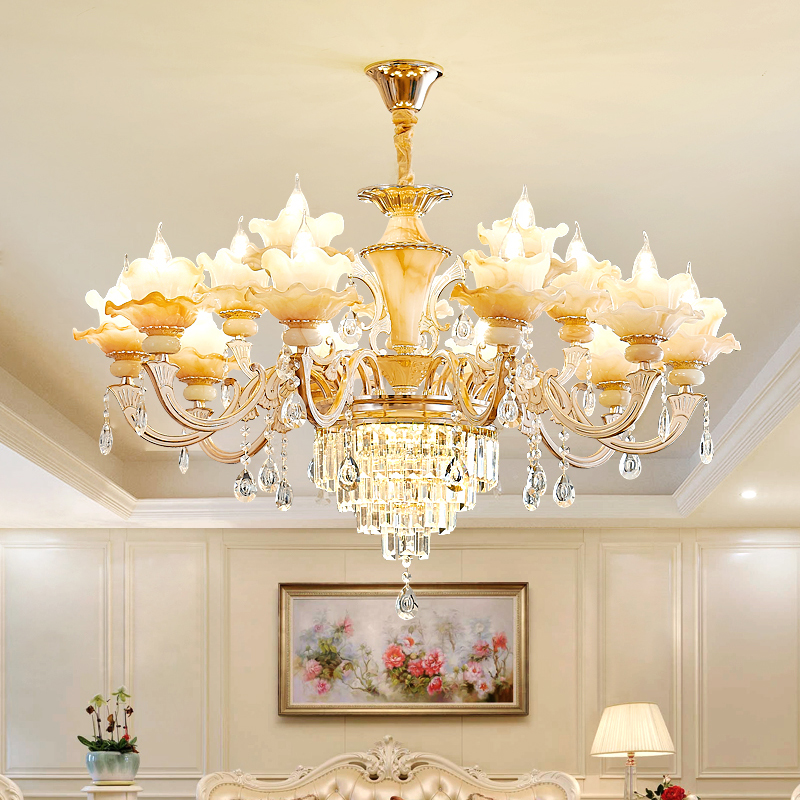 European Luxury Crystal Chandelier LED Modern American Jade Crystal Chandeliers Lights Fixture Home Indoor Lighting 18 lamps Diameter 100cm 3 Color Dimmable
European Luxury Crystal Chandelier LED Modern American Jade Crystal Chandeliers Lights Fixture Home Indoor Lighting 18 lamps Diameter 100cm 3 Color Dimmable