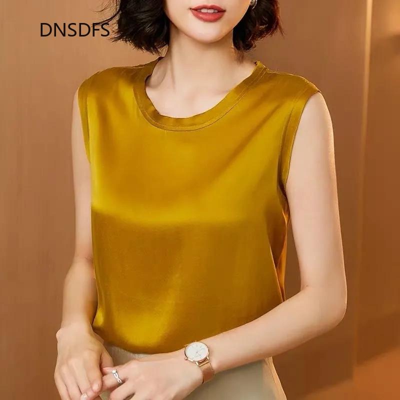 Women's Blouses & Shirts Satin Women Summer Sleeveless Shirt Korean Casual Yellow Blue Tops Office Lady Pullover Chiffon Blsuas Mujer Moda
Women's Blouses & Shirts Satin Women Summer Sleeveless Shirt Korean Casual Yellow Blue Tops Office Lady Pullover Chiffon Blsuas Mujer Moda