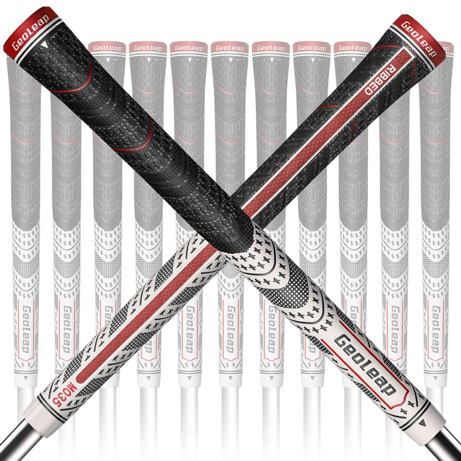 Geoleap Golf Grips Back Rib Multi Compound Rubber and Cord Hybrid Golf Club Grips Standard/Mdisize, 5 Colors Optional. 
Geoleap Golf Grips Back Rib Multi Compound Rubber and Cord Hybrid Golf Club Grips Standard/Mdisize, 5 Colors Optional.