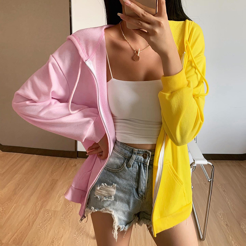 Paris Girl Pink Yellow Patchwork Women's Hooded Autumn Slim Sweat Shirt Hoodies Casual Fashion Streetwear Sweatershirt 210524
Paris Girl Pink Yellow Patchwork Women's Hooded Autumn Slim Sweat Shirt Hoodies Casual Fashion Streetwear Sweatershirt 210524