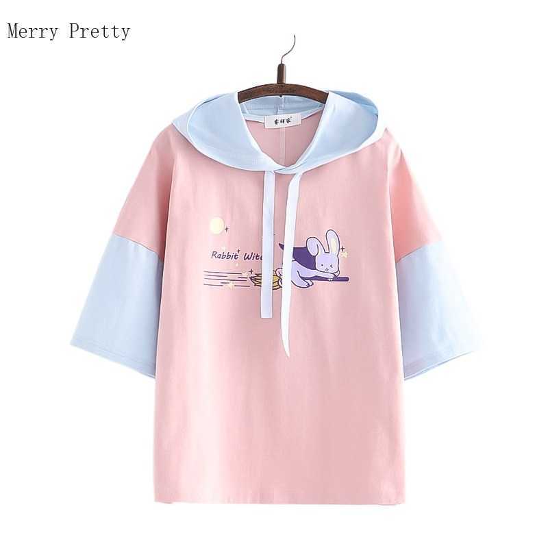 Women Cartoon Print Short Sleeve Hoodies Summer Clothing Drawstring Hooded Sweatshirts Korean Fashion Female Cotton Tops 210526, White
Women Cartoon Print Short Sleeve Hoodies Summer Clothing Drawstring Hooded Sweatshirts Korean Fashion Female Cotton Tops 210526, White