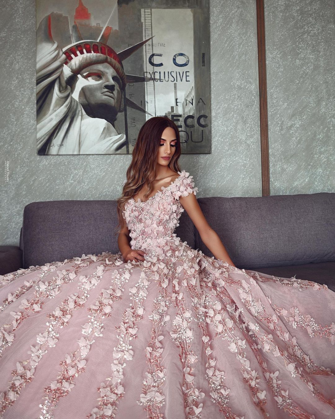 Fashion Beaded Wedding Dresses Scoop Neck Bridal Gowns Sequined A Line 3D Appliqued Sweep Train Tulle Plus Size Vestido De Novia