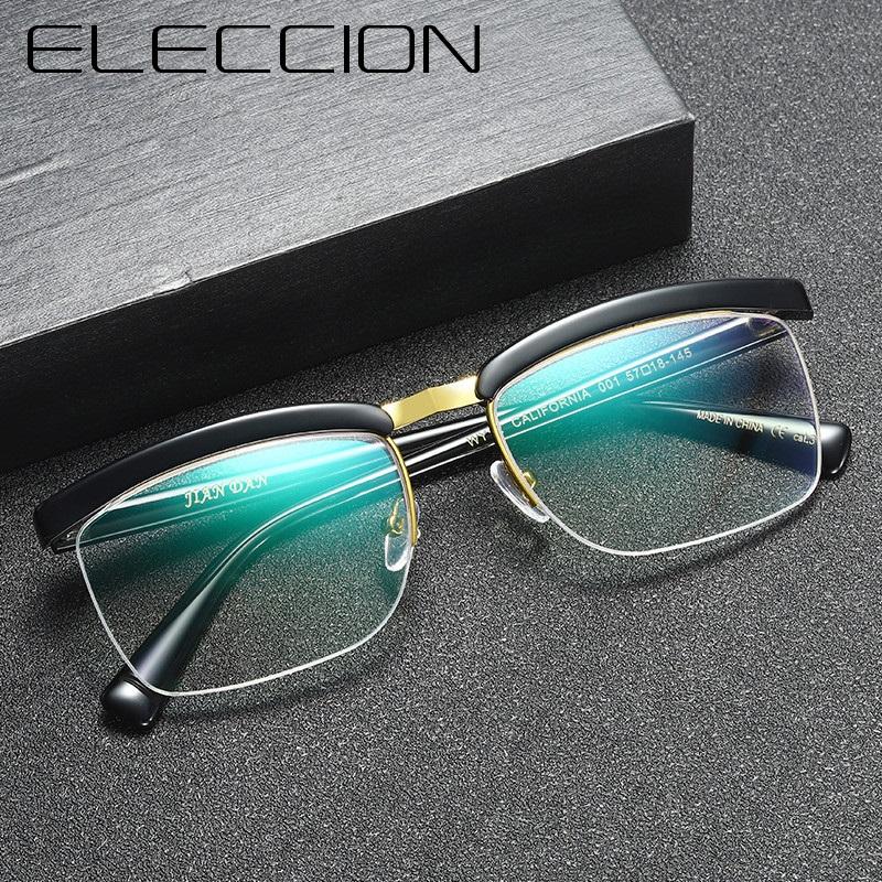 Fashion Sunglasses Frames ELECCION Eyebrow Eyewear Rimless Glasses Frame Men Quality Male Rectangle Myopia Optical Prescription Eyeglasses, Black
Fashion Sunglasses Frames ELECCION Eyebrow Eyewear Rimless Glasses Frame Men Quality Male Rectangle Myopia Optical Prescription Eyeglasses, Black
