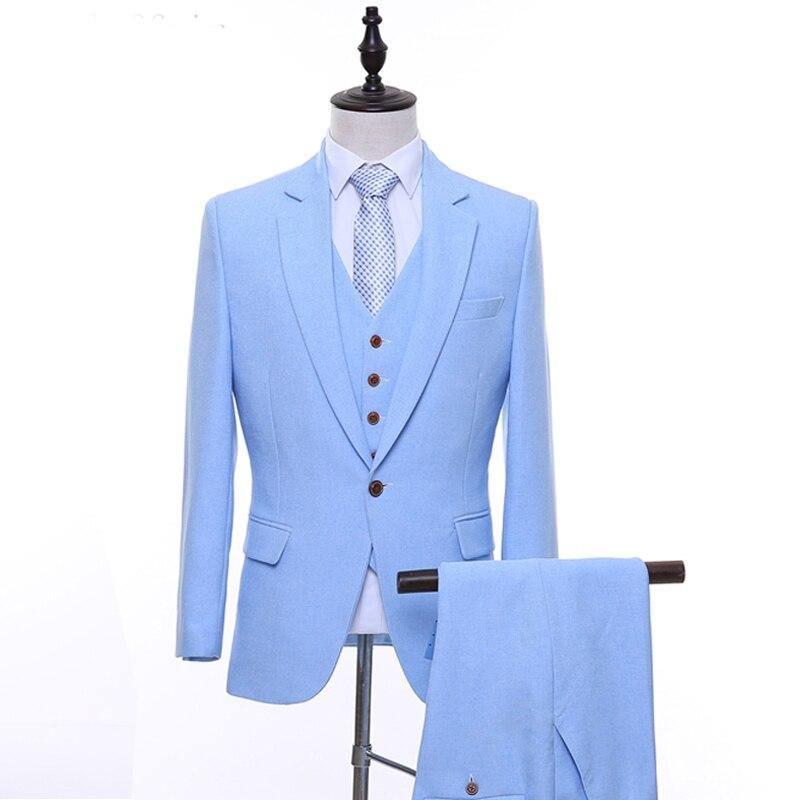 Men's Suits & Blazers Single Row One Button Blazer Sky Blue Men For Prom 3 Piece Male Jacket Pant Vest Notched Lapel Wedding Groom Tuxedos, Light blue
Men's Suits & Blazers Single Row One Button Blazer Sky Blue Men For Prom 3 Piece Male Jacket Pant Vest Notched Lapel Wedding Groom Tuxedos, Light blue