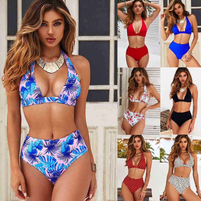 Women Bikinis Set High Waist Bottom Swimsuit Triangle Top Swimwear Floral Bathing suit Bandage Beach Wear
Women Bikinis Set High Waist Bottom Swimsuit Triangle Top Swimwear Floral Bathing suit Bandage Beach Wear