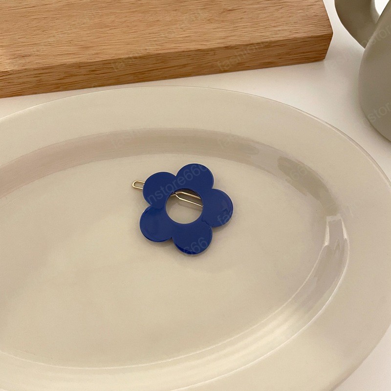 Colorful Resin Hair Clips Flower Barrette Sweet Hairgrips Geometry Hairpin for Women Girls Hair Accessories