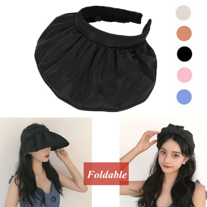 Berets Foldable 5Colors Fashion Women 2 In 1 Sunscreen Anti-UV Hair Hoop Cap Sun Visor Hat Empty Top Summer Girls Comefortable, B-khaki
Berets Foldable 5Colors Fashion Women 2 In 1 Sunscreen Anti-UV Hair Hoop Cap Sun Visor Hat Empty Top Summer Girls Comefortable, B-khaki