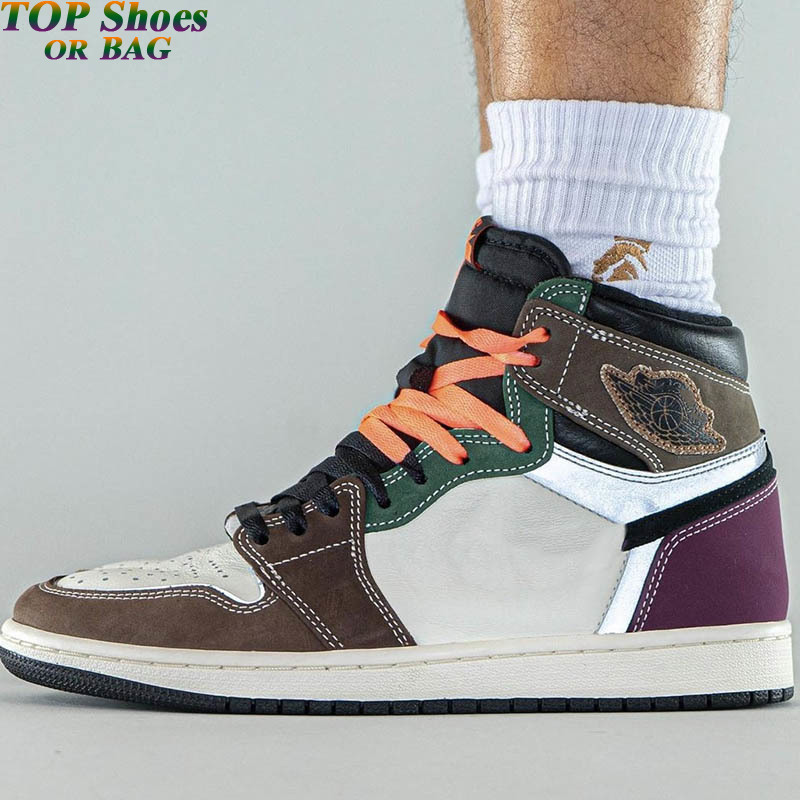 HAND CRAFTED 1 Basketball Shoes Jumpman 1s Dark-Green Wraps The Toe Purple Adorns Forefoot Overlay Black Archaeo Brown Dark Chocolate, White;red
HAND CRAFTED 1 Basketball Shoes Jumpman 1s Dark-Green Wraps The Toe Purple Adorns Forefoot Overlay Black Archaeo Brown Dark Chocolate, White;red