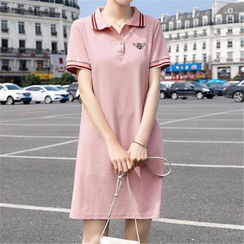 Casual Dresses 2021 Women Dress Summer Striped Embroidery T-shirt Female Loose Turn-down Collar Preppy Style Mini Vestidos1, Black
Casual Dresses 2021 Women Dress Summer Striped Embroidery T-shirt Female Loose Turn-down Collar Preppy Style Mini Vestidos1, Black