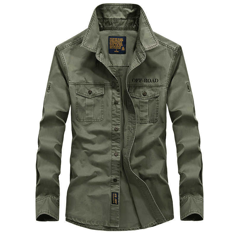 Brand Military Army Shirt Men Spring Autumn 100% cotton Long Sleeve Mens Shirts Plus Size 4XL 5XL 6XL Camisa Masculina 210628, Blue
Brand Military Army Shirt Men Spring Autumn 100% cotton Long Sleeve Mens Shirts Plus Size 4XL 5XL 6XL Camisa Masculina 210628, Blue