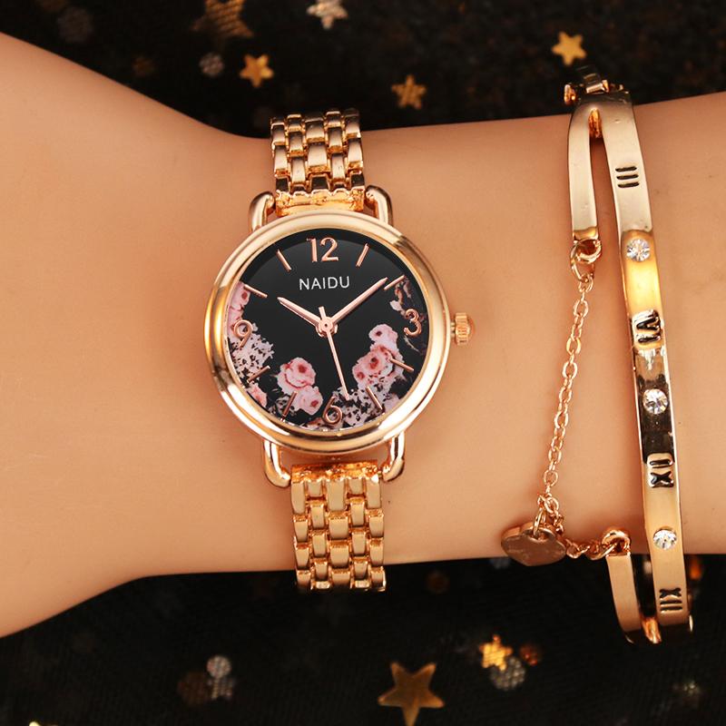 Wristwatches Fashion Casual Floral Pattern Women Watch Stainless Steel Lady Relogio Feminino Erkek Kol Saati 2021 Relojes, Slivery;brown
Wristwatches Fashion Casual Floral Pattern Women Watch Stainless Steel Lady Relogio Feminino Erkek Kol Saati 2021 Relojes, Slivery;brown