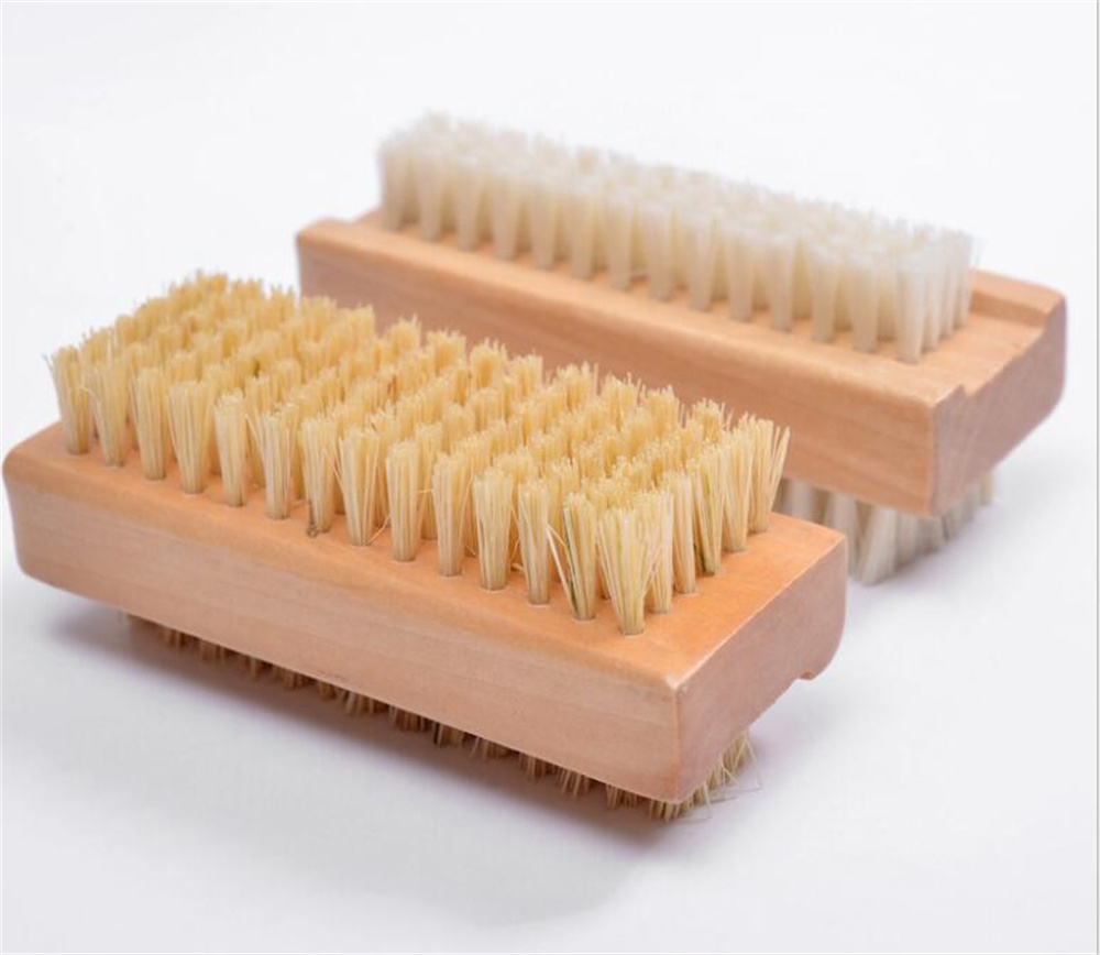 Factory Natural Pig Bristle Nail Brush Finger Hand & Foot for Cleaning Fingernail and Toenail