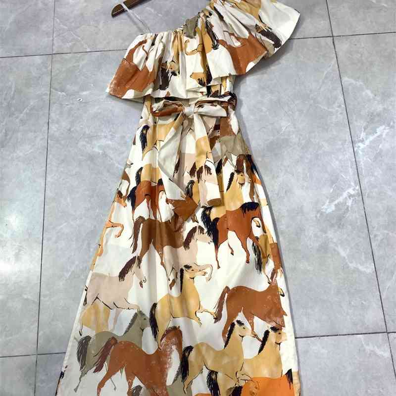 Truevoker Runway Summer Sexy One-shoulder Vintage Print Party Dres' Mid Calf Length Holiday Mujer Festa Vestido 210602, Multi
Truevoker Runway Summer Sexy One-shoulder Vintage Print Party Dres' Mid Calf Length Holiday Mujer Festa Vestido 210602, Multi
