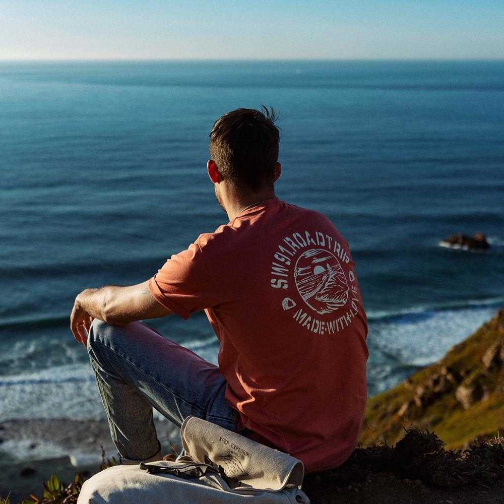SIWMOOD Summer back letter print T-shirt Men 100% cotton Breathable tops fashion tees lover's clothes SJ120082 210629