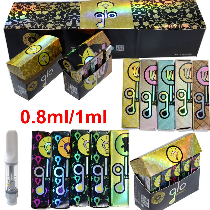 Glo Extracts Atomizers Vape Cartridge Packaging 0.8ml 1.0ml Atomizer Ceramic carts Dab Pen Wax Vaporizer With QR Code Empty Disposable E Cigarettes
Glo Extracts Atomizers Vape Cartridge Packaging 0.8ml 1.0ml Atomizer Ceramic carts Dab Pen Wax Vaporizer With QR Code Empty Disposable E Cigarettes