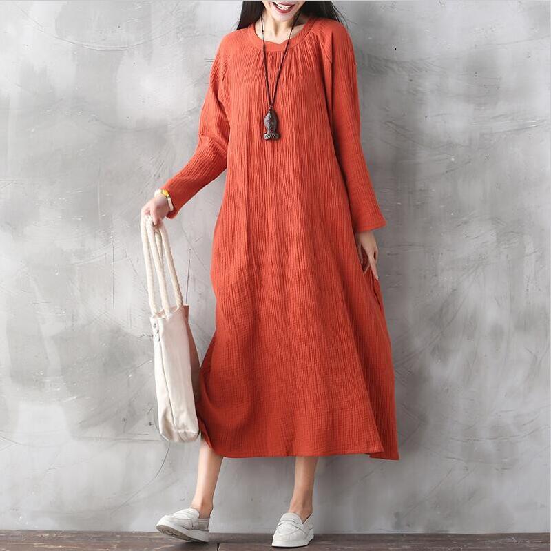Casual Dresses Women Elegant Dress 2021 Autumn Long Sleeve Loose Solid Retro Muslim Maxi Plus Size Winter XS-6XL, Jujube red
Casual Dresses Women Elegant Dress 2021 Autumn Long Sleeve Loose Solid Retro Muslim Maxi Plus Size Winter XS-6XL, Jujube red