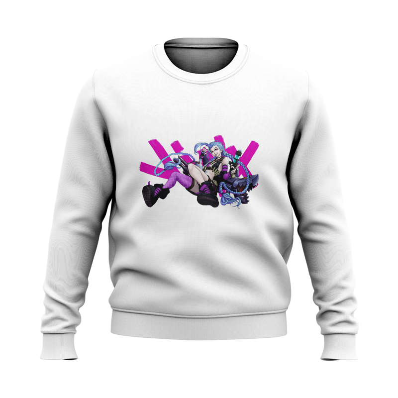 Sweater Jinx 3D printing lol sexy girl pattern casual party style top round neck high quality autumn and winter sweater, Black
Sweater Jinx 3D printing lol sexy girl pattern casual party style top round neck high quality autumn and winter sweater, Black