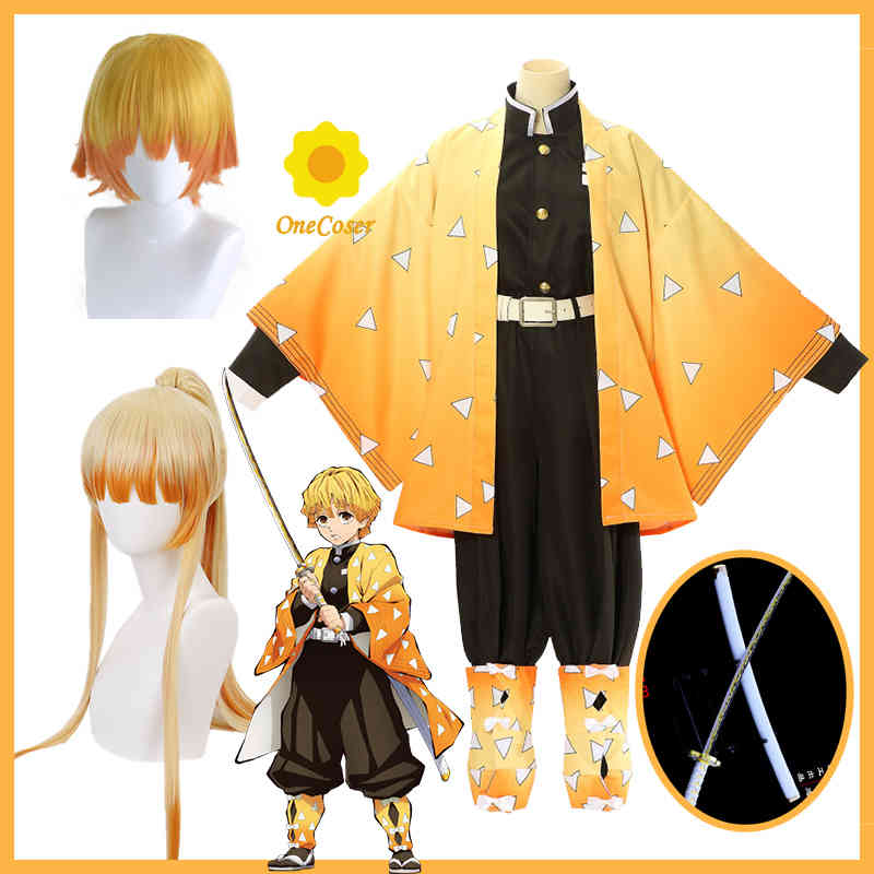 Agatsuma Zenitsu Cosplay Costume Anime Demon Slayer Yellow Kimetsu No Yaiba 2 Style Wig Cloak Belt Sword Halloween Party Uniform, Black;red
Agatsuma Zenitsu Cosplay Costume Anime Demon Slayer Yellow Kimetsu No Yaiba 2 Style Wig Cloak Belt Sword Halloween Party Uniform, Black;red