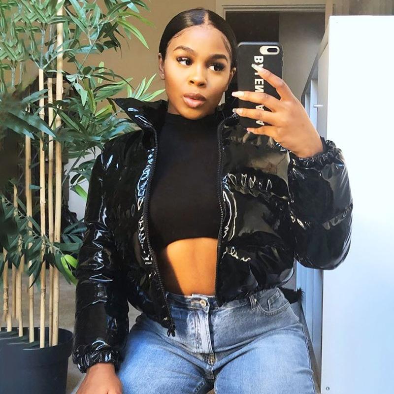 Women's Down & Parkas Winter Jacket Women 2022 White Color Cropped Puffer Parka Outwear Thick Bubble Coat Fashion Streetwear Plus Size