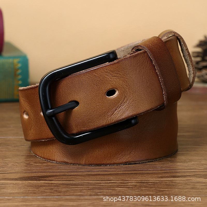 3.8cm Wide Mens First Layer Pure Cattlehide Belt Leather Pin Buckle Retro Simple Versatile Korean Style Youth Pants Belt No. 2, Black
3.8cm Wide Mens First Layer Pure Cattlehide Belt Leather Pin Buckle Retro Simple Versatile Korean Style Youth Pants Belt No. 2, Black