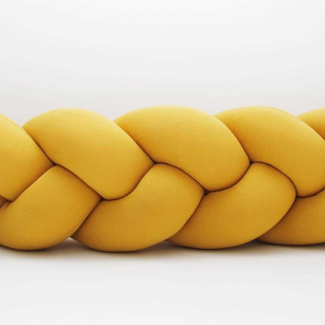 100cm Baby Bed Bumper Knot Warkocz Do Lozeczka Braid Pillow Cushion Crib 211025