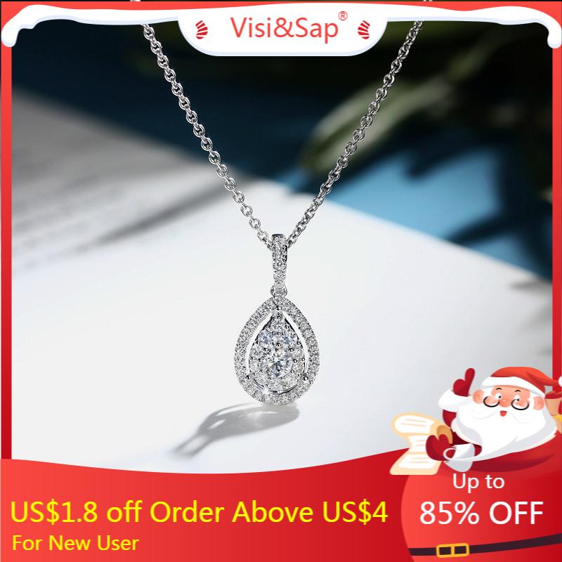 Pendant Necklaces Visisap Luxury Full Stone Drop Shaped Zircon Wedding Necklace For Women Temperament Shiny Clavicle Chain Bridal Jewelry XL
Pendant Necklaces Visisap Luxury Full Stone Drop Shaped Zircon Wedding Necklace For Women Temperament Shiny Clavicle Chain Bridal Jewelry XL