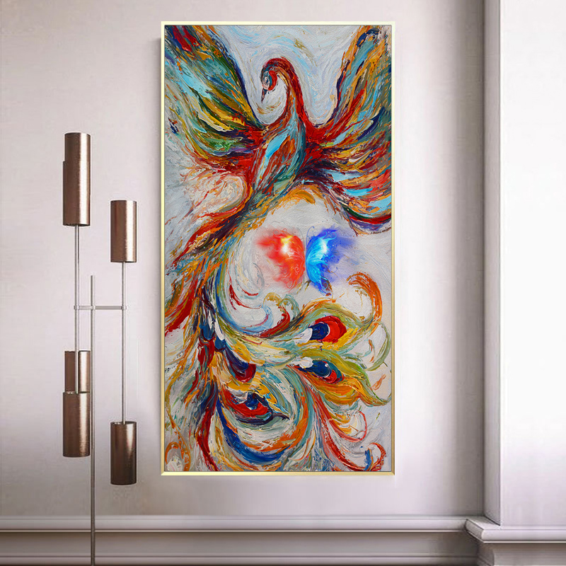 Indoor Decoration Animal Canvas Posters And Prints Wall Art Pictures For Living Room Home Decor Colorful Bird Peacock Painting