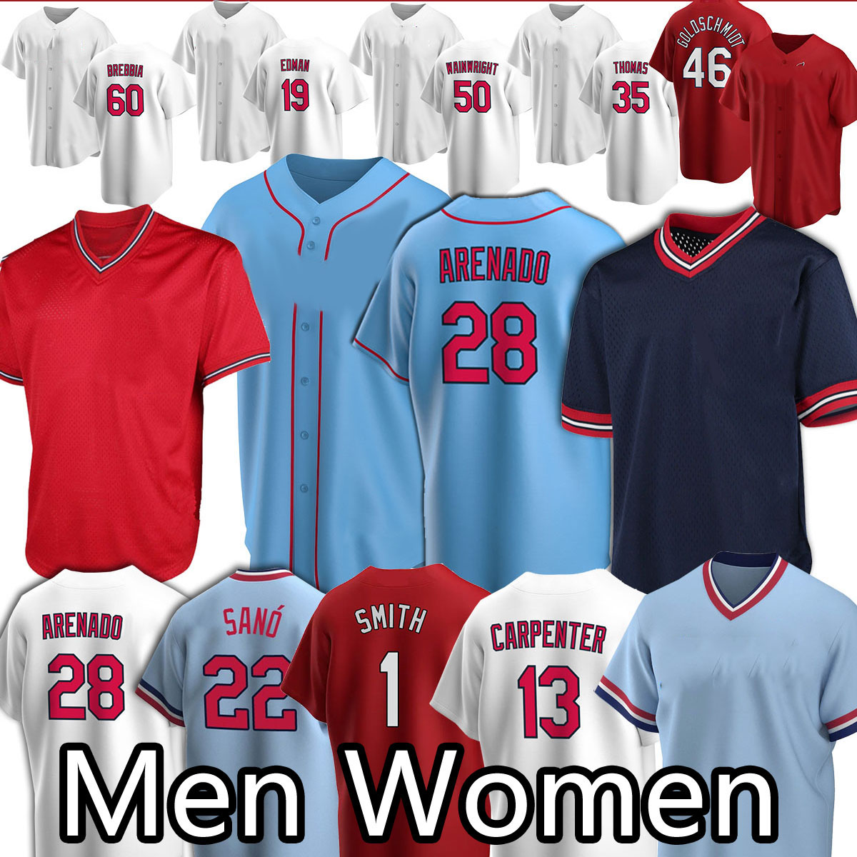 women Men Jersey 28 Nolan Arenado Paul Goldschmidt 1 Ozzie Smith Yadier Molina Dexter Fowler DeJong Baseball Jerseys MATT CARPENTER Jack Flaherty, Blue;black
women Men Jersey 28 Nolan Arenado Paul Goldschmidt 1 Ozzie Smith Yadier Molina Dexter Fowler DeJong Baseball Jerseys MATT CARPENTER Jack Flaherty, Blue;black