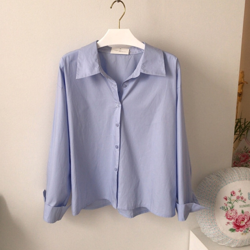Korean 2 Piece Set Simple All-match Turn-down Collar Shirt + Double Breasted Drawstring Strapless Dress Autumn Chic Suit 210506