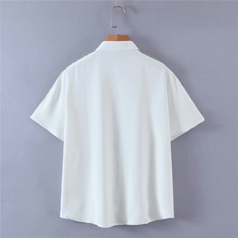 Sweet Women Floral Print Striped Shirts Fashion Ladies O-Neck Chiffon Tops Elegant Female Chic Patchwork Blouses 210430
