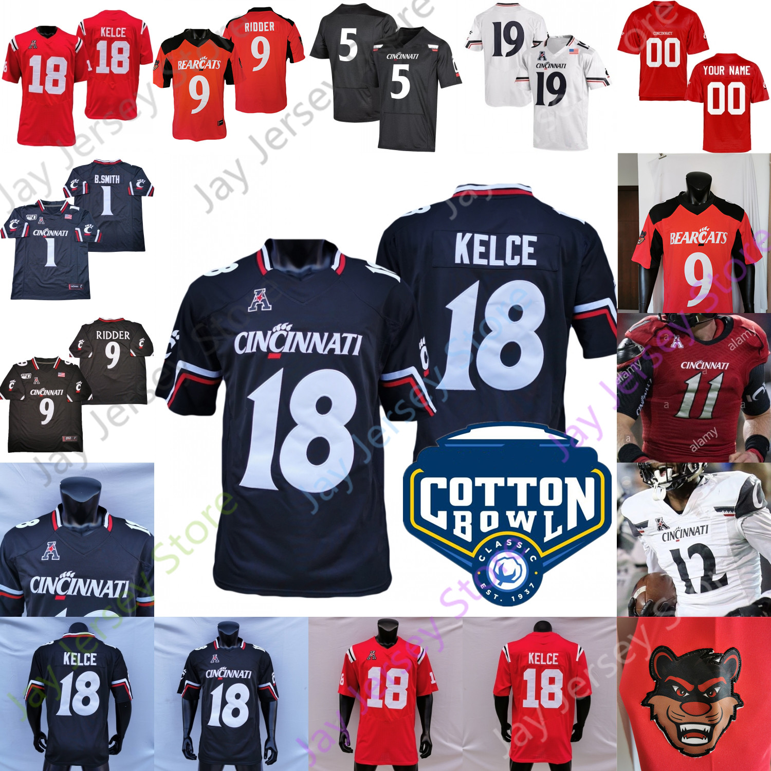 Cotton Bowl Cincinnati Bearcats Football Jersey NCAA College Travis Kelce Desmond Ridder Michael Warren II Ford Tyler Scott Jadon Thompson Leroy BowersThomas, Red vi
Cotton Bowl Cincinnati Bearcats Football Jersey NCAA College Travis Kelce Desmond Ridder Michael Warren II Ford Tyler Scott Jadon Thompson Leroy BowersThomas, Red vi