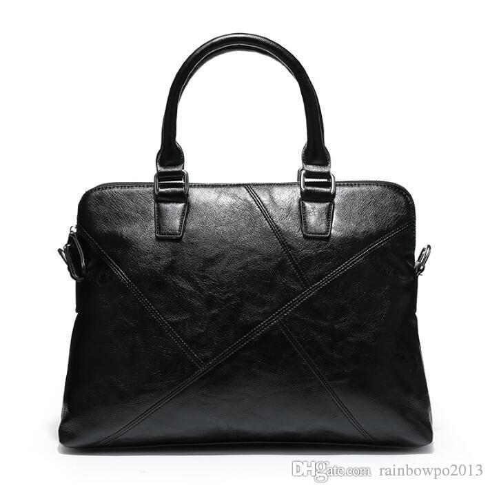 Factory wholesale men bag simple sewing casual handbag portable horizontal business briefcase soft leather shoulder bags computer handbags, Black
Factory wholesale men bag simple sewing casual handbag portable horizontal business briefcase soft leather shoulder bags computer handbags, Black