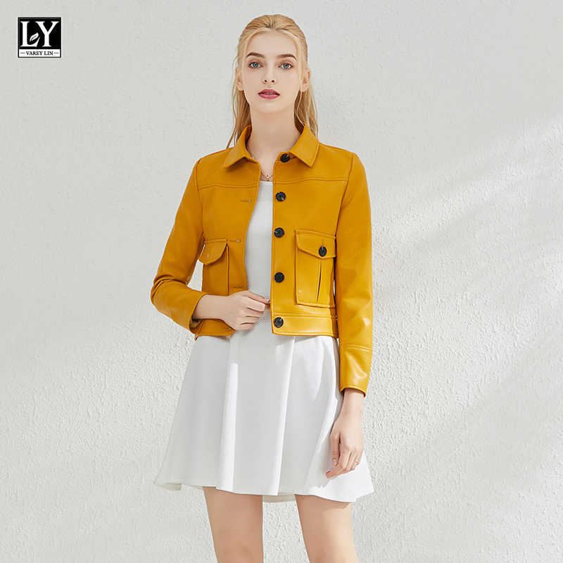 LY VAREY LIN Spring Autumn Women Soft PU Leather Jacket Single Breasted Short Design Bike Coat Motorcycle Blouse Tops 210526, Beige
LY VAREY LIN Spring Autumn Women Soft PU Leather Jacket Single Breasted Short Design Bike Coat Motorcycle Blouse Tops 210526, Beige