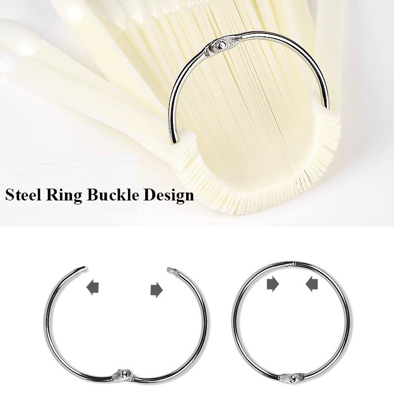 False Nails Clear Nature Black Tips For Nail Art Display Oval Fan Style Swatch Polish Stand Practice Manicure Tools