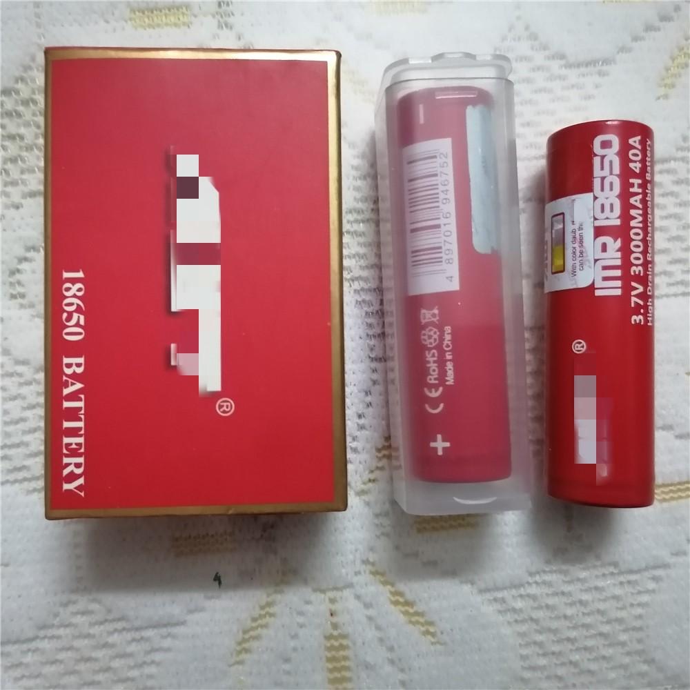 IMR 18650 Battery 3000mAh 40A 3500mAh 35A Capacity 3.7V Drain Rechargeable Lithium Batteries Flat Top Batteries Vapor Cells