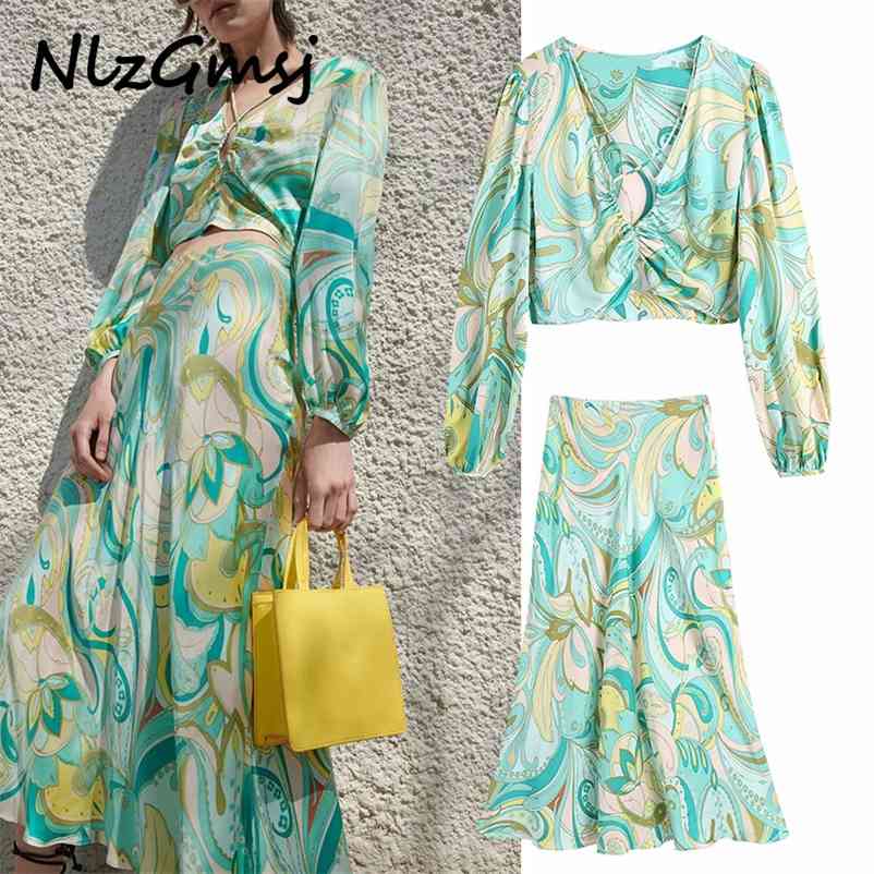 Set Casual Blouse+Skirt High Waist Print Vintage Summer Spring 2 Pieces Set Fashion 05 210628, As picture
Set Casual Blouse+Skirt High Waist Print Vintage Summer Spring 2 Pieces Set Fashion 05 210628, As picture