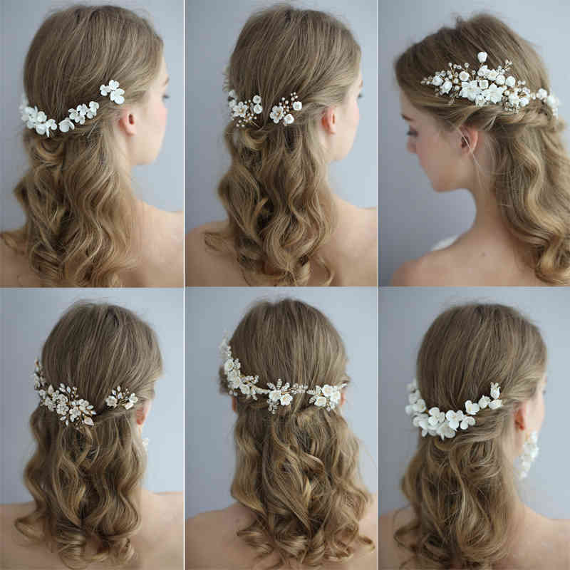 Ins Delicate Porcelain Flower Wedding Jewelry Ceramic Floral Bridal Hair Comb Pins Handmade Women Prom Headpiece
Ins Delicate Porcelain Flower Wedding Jewelry Ceramic Floral Bridal Hair Comb Pins Handmade Women Prom Headpiece