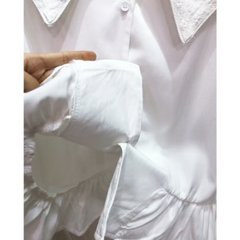 Arrival Spring Preppy Style Women Long Sleeve White Blouse Sailor Collar Loose Casual Shirts Female Tops Blusas Mujer S283 210512