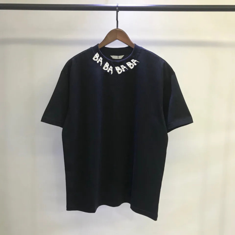 Spring summer tee graffiti collar label letter BA printed short-sleeved men and women half-sleeved couple loose large size t, White
Spring summer tee graffiti collar label letter BA printed short-sleeved men and women half-sleeved couple loose large size t, White