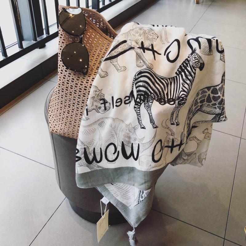 Summer versatile silk scarf Spring and autumn thin gauze shawl women's scarfs long beach towel