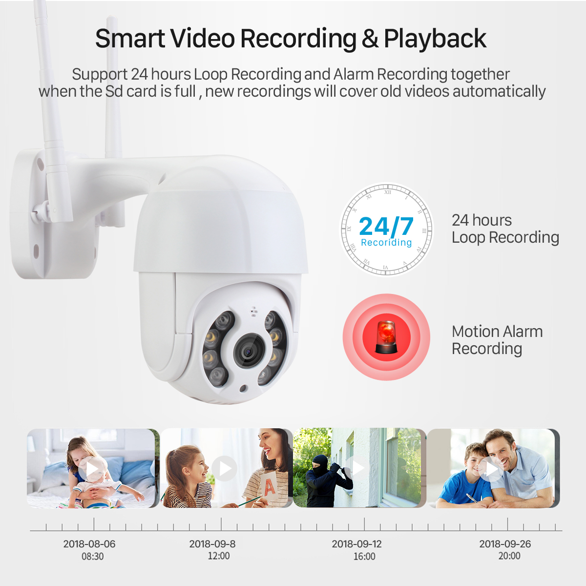 5MP PTZ IP Camera Wifi Outdoor AI Human Detection Audio 1080P Wireless Security CCTV Camera P2P RTSP 4X Digital Zoom Wifi Cam
