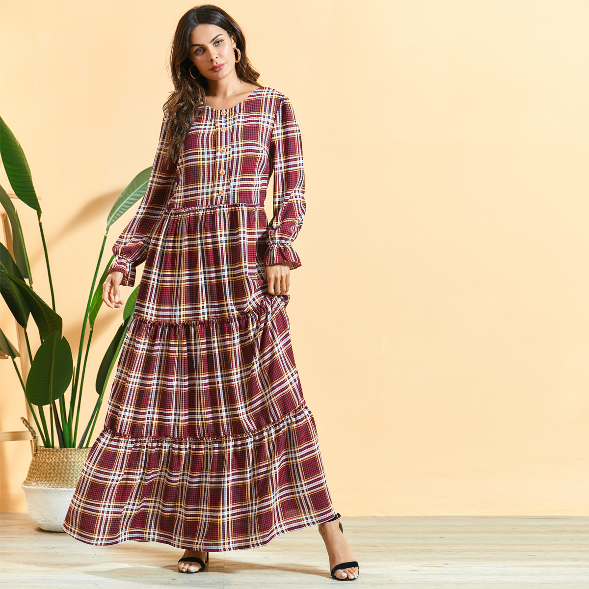 Elegant Women Cotton Muslim Abaya Dress Plaid Islamic Clothing Musulman Turkey Moroccan Ramadan Kaftan Maxi Hijab Vestidos Boho
Elegant Women Cotton Muslim Abaya Dress Plaid Islamic Clothing Musulman Turkey Moroccan Ramadan Kaftan Maxi Hijab Vestidos Boho
