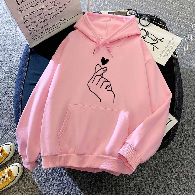 Women's Hoodies & Sweatshirts Women Casual Kpop Finger Heart Love Graphic Hoody Fashion Hoodie Long Sleeve Female Pullovers Streetwear, Black
Women's Hoodies & Sweatshirts Women Casual Kpop Finger Heart Love Graphic Hoody Fashion Hoodie Long Sleeve Female Pullovers Streetwear, Black