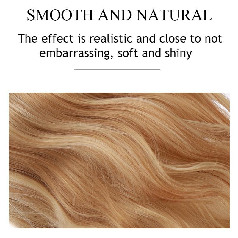 Synthetic Wigs LVHAN Long Big Wave Light Brown Ladies Wig Water Heat-resistant Fashion Hair