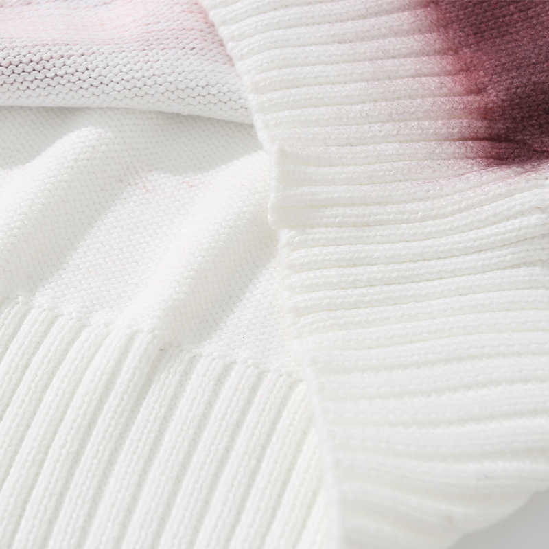 Una Reta Sweater Men Hip Hop Tie-dye print Streetwear Men Casual Pullover Tops Autumn Winter Harajuku Men Loose Sweater 210929