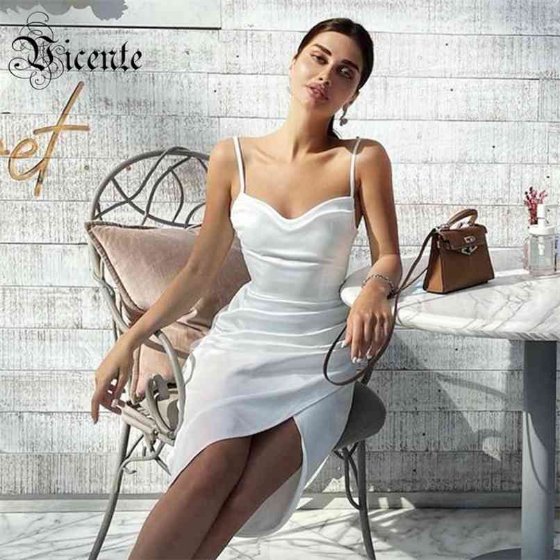 Chic Draped Design White Midi Dress Sexy Sleeveless Backless Celebrity Party Satin Slip 210520
Chic Draped Design White Midi Dress Sexy Sleeveless Backless Celebrity Party Satin Slip 210520