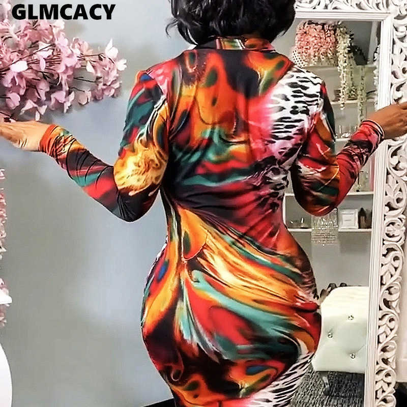 Women Abstract Printed Sexy Off Shoulder Dress Long Sleeve Bodycon Bandage Maxi Dress Party Club Long Dress 210702