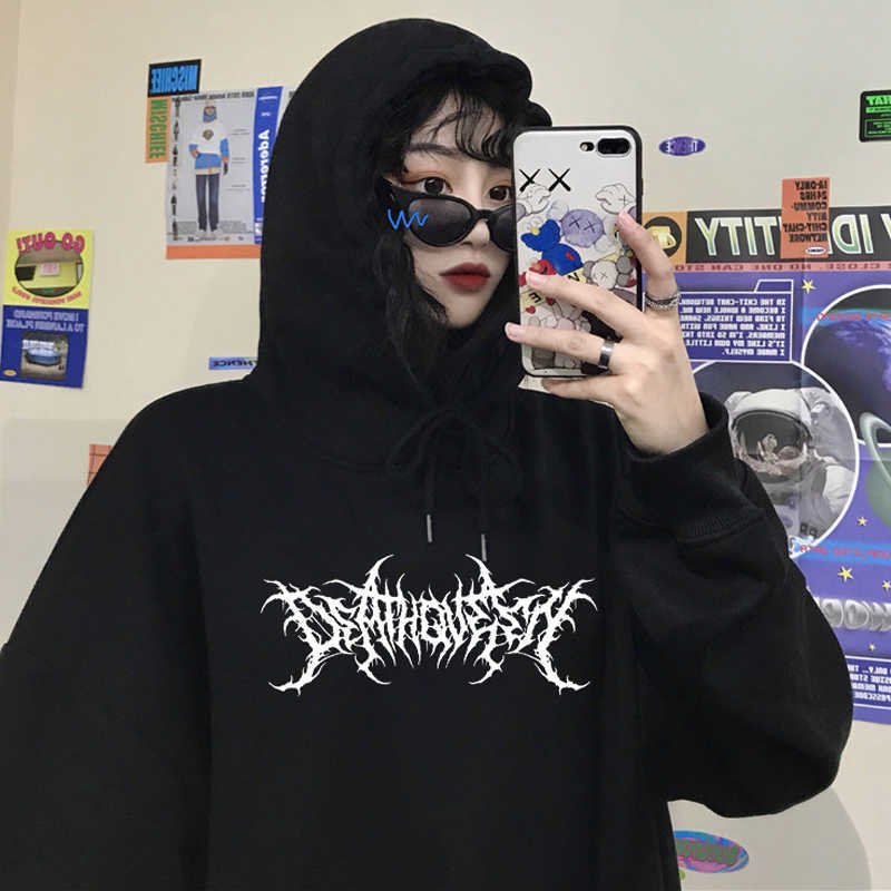 Winter female Letter Gothic casual punk plus size Vintage Harajuku ins loose hip hop pocket hooded long sleeve fun sweatshirt 210608
Winter female Letter Gothic casual punk plus size Vintage Harajuku ins loose hip hop pocket hooded long sleeve fun sweatshirt 210608