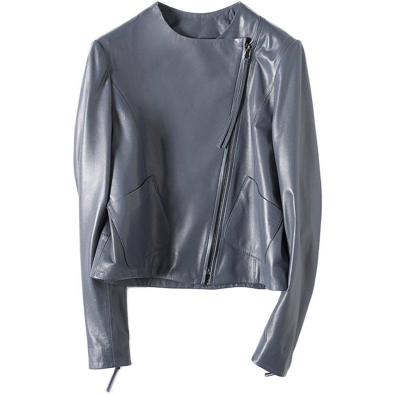 2021 Spring Women Short Sheepskin Coat Motorcycle Jacket Genuine Leather Biker Jackets Hip Hop Tops Outerwear Overcoat Windbreakers For Woman Blue
2021 Spring Women Short Sheepskin Coat Motorcycle Jacket Genuine Leather Biker Jackets Hip Hop Tops Outerwear Overcoat Windbreakers For Woman Blue