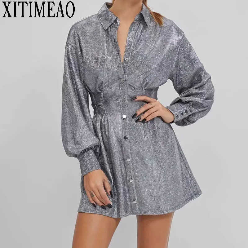 ZA Autumn Sexy backless dress Long Sleeve Shirt Collar Dres Winter Casual A Line Slim Female Mini Party Sequin Dres 210604, As picture
ZA Autumn Sexy backless dress Long Sleeve Shirt Collar Dres Winter Casual A Line Slim Female Mini Party Sequin Dres 210604, As picture